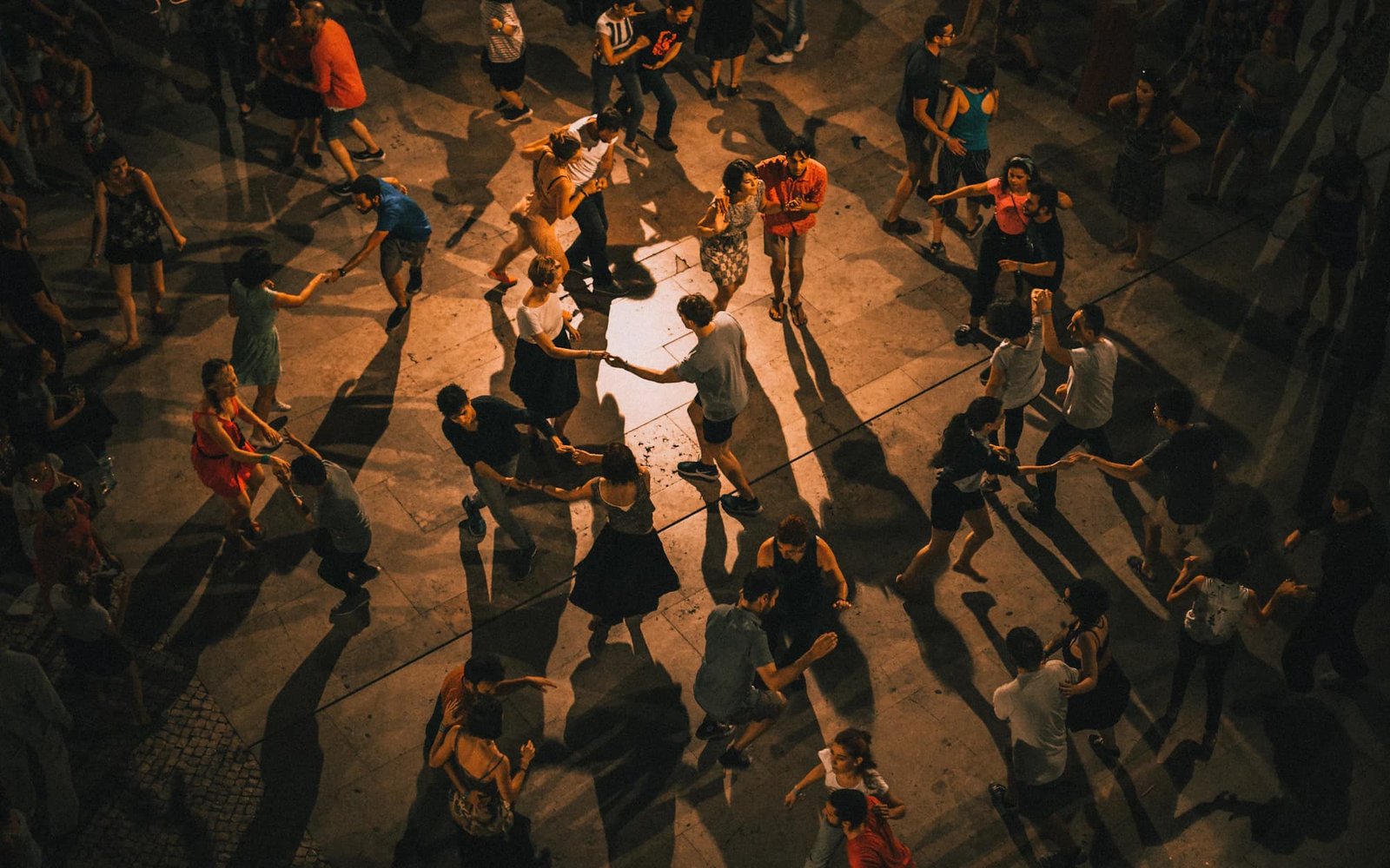 Wide view of the Peak Dance Night dance floor with room to move